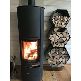 Versandmetall Ètagère-bois de chauffage HEXAGON 400 produit en acier surface enduit de poudre