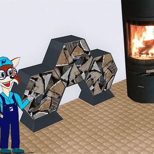 Versandmetall Piédestal, pied pour étagère pour étagère d'incendie HEXAGON XL produit en aciersurface  enduit de poudre