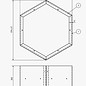 Versandmetall Ètagère de bois de chauffage HEXAGON composé de 3 modules de différentes tailles XL avec 2 Piedestals produit en acier surface enduit de poudre