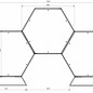 Versandmetall Ètagère de bois de chauffage HEXAGON composé de 3 modules de différentes tailles XL avec 2 Piedestals produit en acier surface enduit de poudre