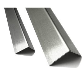 Versandmetall Sparset 32 stuks Hoekbeschermers Randbeschermers buitenzijde geschuurd Grid 320 , 3 keer gezet,  30 x 30 mm, dikte 1,0 mm lengte 1250 mm