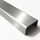 Versandmetall Profilé en U en acier inoxydable, largeur de 70 à 100 mm et longueur de 1000 mm