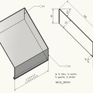 Versandmetall -7x4420mm Mauerabdeckung  assymetrisch nach Skizze 1,5 mm aus Alu natur Breite 200mm h45mm (14x2210mm)  7x Verbinder gerade, 1,0mm