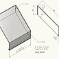 Versandmetall -18x1090mm Mauerabdeckung nach Skizze 1,5 mm aus Alu natur Breite 200mm h45mm