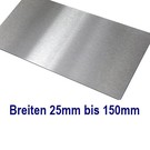 Edelstahlblech 25 - 150mm Breite - 2000mm Länge Korn 320