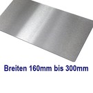 Edelstahlblech 160 - 300mm Breite - 1000mm Länge Korn 320