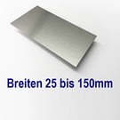 dunne plaat Aluminium van 25mm  tot 150 mm Breedte en lengte 1250 mm