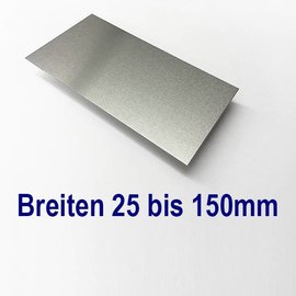 Alu Blech von 25 bis 150mm Breite bis Länge 1500mm