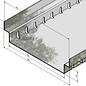 Versandmetall -Set 11mtr ( 5x2m 1x1m) Drainagerinne From A Einlaufbreite 200mm aus 1mm Edelstahl, Edelstahl Einlaufrost 1,0mm ungelocht 190mm breit 15mm hoch auf Abstandsleisten 5x10mm gelagert.