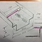 Versandmetall -Set 11mtr ( 5x2m 1x1m) Drainagerinne From A Einlaufbreite 200mm aus 1mm Edelstahl, Edelstahl Einlaufrost 1,0mm ungelocht 190mm breit 15mm hoch auf Abstandsleisten 5x10mm gelagert.