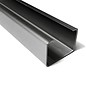 Versandmetall Profil en C acier inoxydable surface brossé en grain 320  hauteur 30 mm largeur c = 40 à 80 mm longueur 1000 mm