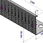 Versandmetall Kiesfangleiste Edelstahl höhenverstellbar 1.4301 Höhe 140-180mm – 90° gekantet