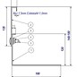 Versandmetall Bande de garvier  en acier inoxydable réglable en hauteur 1.4301 hauteur 140-180mm - plié à 90 °