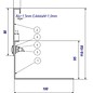 Versandmetall Bande de protection contre les graviers en aluminium, réglable en hauteur Al99,5 hauteur 110-150mm - pliée à 90°