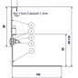 Versandmetall Kiesfangleiste Aluminium höhenverstellbar 1.4301 Höhe 80-120mm – 90° gekantet