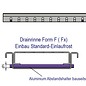 Versandmetall Drainagerinne aus Aluminium Einlaufbreite 90mm Bestellmengen 10m, 20m, 30m, 40m, 50m