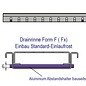Versandmetall Drainagerinne aus Aluminium, ohne Rost, Einlaufbreite 90mm Bestellmengen 10m, 20m, 30m, 40m, 50m
