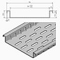 Versandmetall Caniveau plat avec perforation du fond en largeurs d'entrée en aluminium de 90 à 190 mm Drainage des surfaces