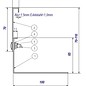 Versandmetall Grindkeringsprofiel grindprofiel hoogte verstelbaar roestvrij Staal 1.4301 Hoogte 70-110mm gezet 90°