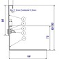 Versandmetall Kiesfangleiste aus Edelstahl 1.4301 Höhenverstellbar 90° gekantet Höhe 90-130mm