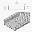 Versandmetall Afvoergoten van het type Fx2 met bodemperforatie van slechts 25,5 mm hoog, gemaakt van aluminium, inlaatbreedtes van 100 tot 200 mm