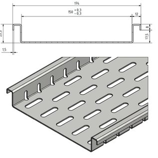 Versandmetall Caniveau plat avec perforation du fond en largeurs d'entrée en aluminium de 100 à 200 mm Drainage des surfaces