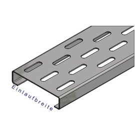 Versandmetall Schlitzrost für Drainagerinnen Einlaufbreite 100 bis 200mm