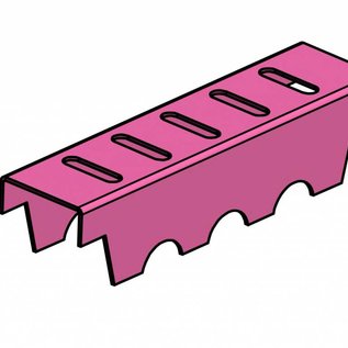 Versandmetall Renforcement Série A / B 140/45 en acier inoxydable - Pour largeur d'entrée de grille fendue 140mm
