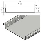 Versandmetall Spaarsets afvoergoten vorm F2 slechts 25,5 mm hoog gemaakt van aluminium inlaatbreedte 150 mm