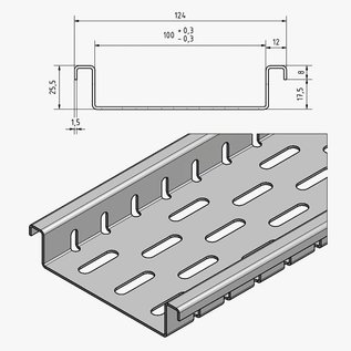 Versandmetall Caniveau de drainage plat avec perforation de fond, sans grille, largeurs d'entrée de 100 à 200 mm Drainage linéaire des surfaces