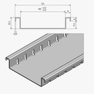 Versandmetall Caniveaux de drainage en acier inoxydable de la forme F2 de seulement 25,5 mm de hauteur à partir de largeurs d'entrée de 100 à 200 mm