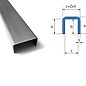 Versandmetall U-Profil aus Edelstahl gekantet Innenmaße  axcxb  25x25x25mm, Oberfläche Schliff K320