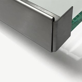 Versandmetall RVS glazen dakgoot speciaal maat 14mm 1.4301 korrel 320