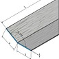 Versandmetall Angle d'aluminium anthracite inégale pattes 90 ° jusqu'à longueur 1250 mm