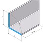 Versandmetall Aluminiumwinkel anthrazit ungleichschenkelig 90° gekantet bis Länge 1500 mm