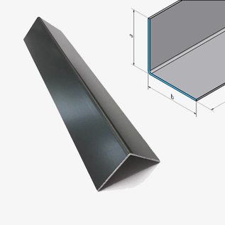 Versandmetall Aluminium hoek antraciet gelijkbenig 90 ° gevouwen tot een lengte van 1500 mm