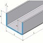 Versandmetall U-Profil aus Aluminium anthrazit (RAL 7016) gekantet bis Breite c= 30 mm und Länge 1.000 mm