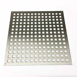 Gestanztes Lochblech aus Edelstahl Quadratloch 10x10mm Materialstärke 1,5mm