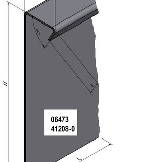 Versandmetall 2,5 m lang stabiel gazonrand grind richel bedframe gemaakt van roestvrij staal 130-200 mm hoog, 20 mm breed