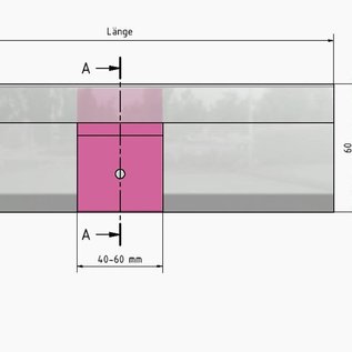 Versandmetall Halter für Sockelleiste und Bilderleiste aus Edelstahl