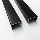 Versandmetall Aluminium anthrazit (RAL 7016) profilé en U jusqu'à la largeur c = 35-60 mm, longueur 1500 mm
