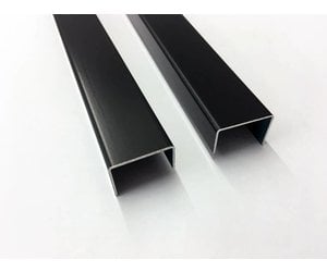 U-Profil aus Aluminium anthrazit (RAL 7016) 2-fach gekantet, Oberfläche  auswählbar von Versandmetall kaufen - Versandmetall Online Shop
