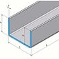 Versandmetall Profil en U, en aluminium anthrazit (RAL 7016), pliée, largeur c= jusqu'à 70-100 mm et longueur 2000 mm