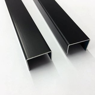 Versandmetall U-Profiel Aluminium anthrazit (RAL 7016) gezet Breedte c 70 tot 100 mm Lengte 2000 mm
