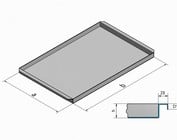 Cuve inox Baignoire, bac d'égouttement, réservoir, bassin, acier inoxydable,  acheter à Versandmetall - Versandmetall