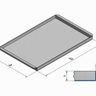 Versandmetall Roestvrijstalen kuip R2 gelast Materiaaldikte 1,5 mm lengte / diepte (a) 200 mm buitengrond K320