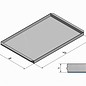 Versandmetall Edelstahlwanne R2  geschweißt Materialstärke 1,5mm  Länge/Tiefe (a)  200 mm Außen Schliff K320