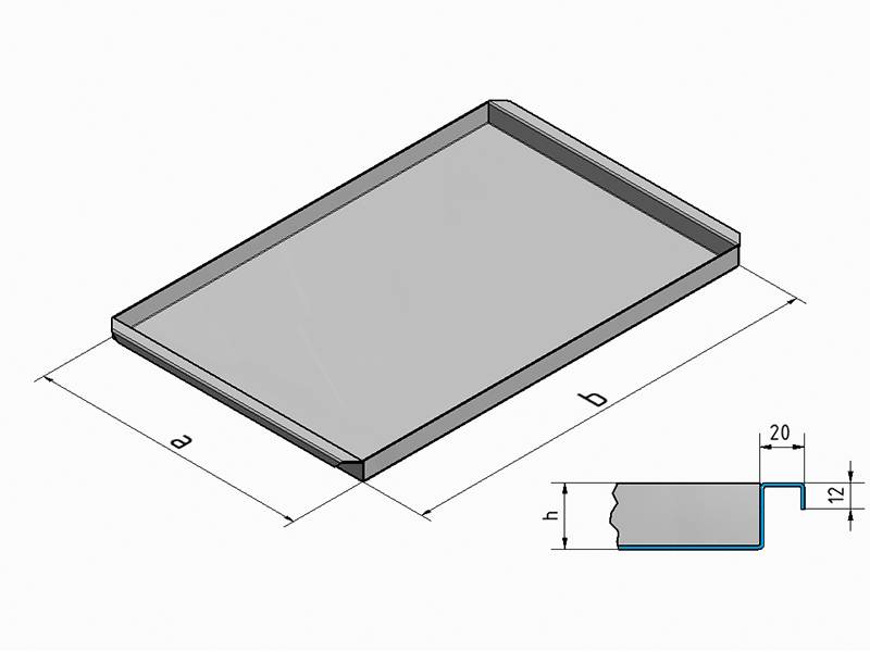 Wanne, Auffangwanne, Behälter, Becken, Edelstahl, kaufen von Versandmetall  - Versandmetall Online Shop