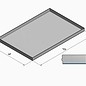 Versandmetall V4A 316L Cuve en acier inoxydable soudé 1,5mm lergeur 600 mm  surface brossé en grain 320