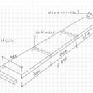 Versandmetall -Panneau mural 1,0 mm en acier inoxydable K320, largeur 485 mm h40mm (1x1785,2x2000mm) 2 connecteurs, 1 embout, 1 pièce de raccordement murale